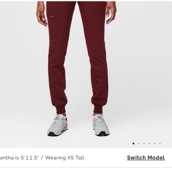 Figs set burgundy (Rafaela top medium and Zamora joggers XL) - Picture 2 of 7